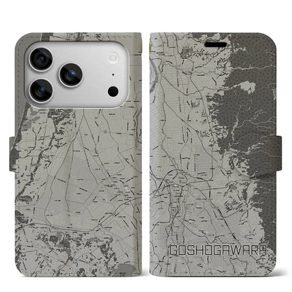 【五所川原（青森県）】地図柄iPhoneケース（手帳タイプ）