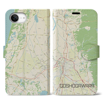 【五所川原（青森県）】地図柄iPhoneケース（手帳タイプ）