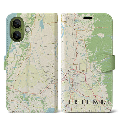 【五所川原（青森県）】地図柄iPhoneケース（手帳タイプ）