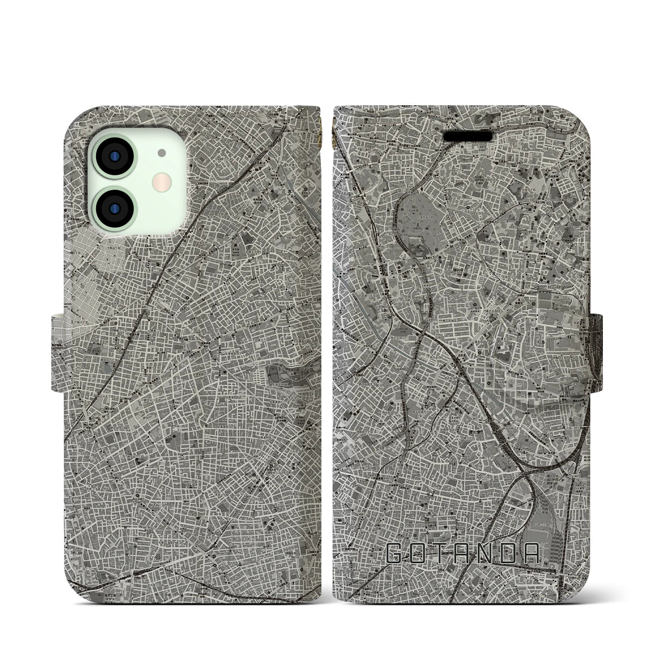 【五反田（東京都）】地図柄iPhoneケース（手帳タイプ）