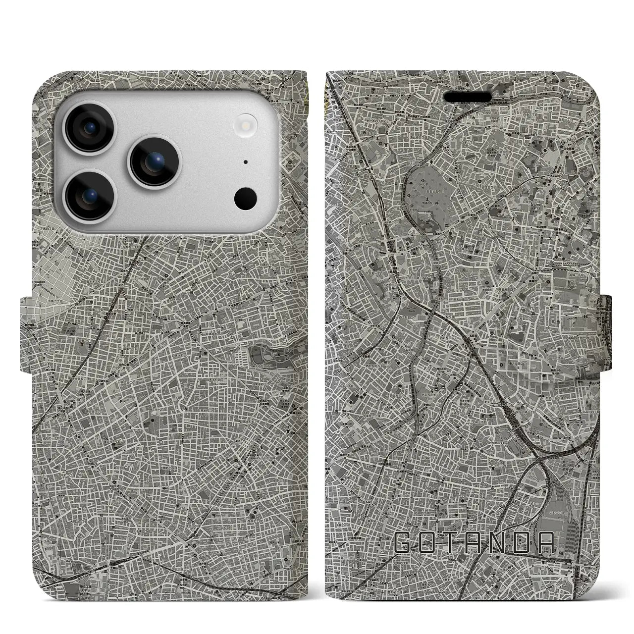 【五反田（東京都）】地図柄iPhoneケース（手帳タイプ）