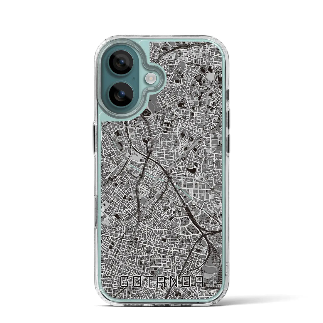 【五反田（東京都）】地図柄iPhoneケース（MagSafeタイプ）モノトーン・iPhone 16 Pro 用
