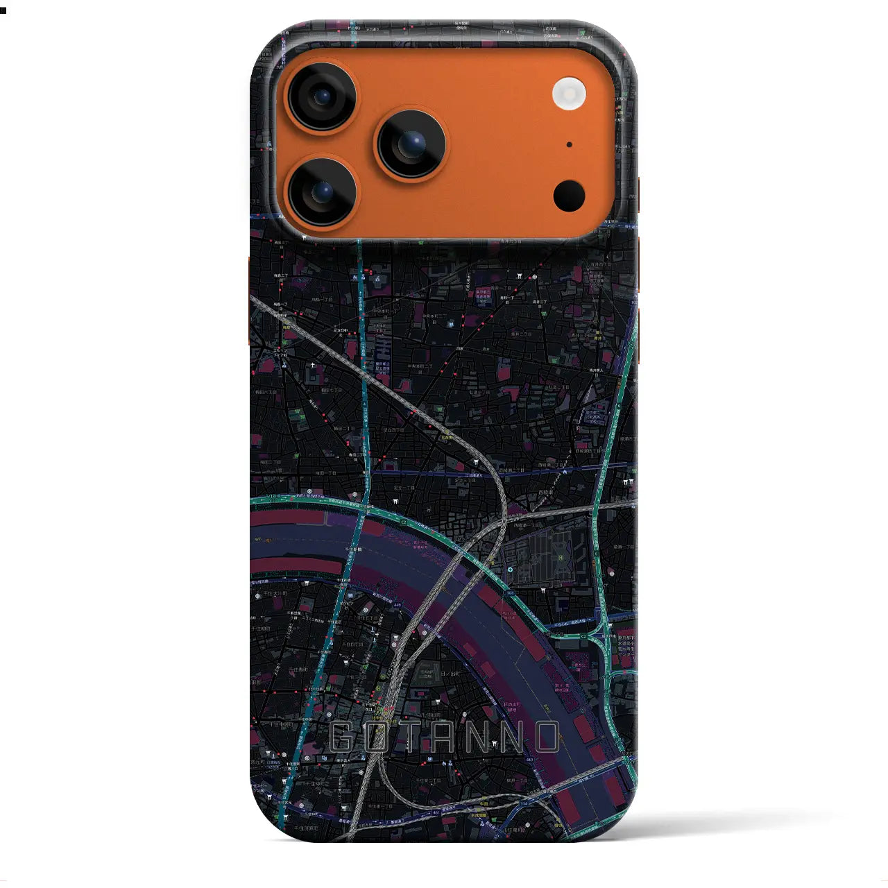 【五反野（東京都）】地図柄iPhoneケース（バックカバータイプ）