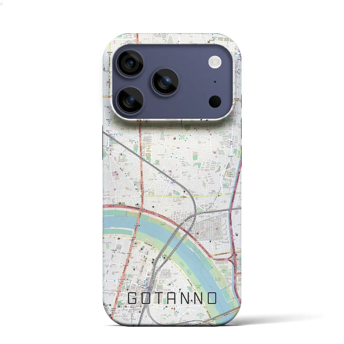 【五反野（東京都）】地図柄iPhoneケース（バックカバータイプ）ナチュラル・iPhone 17 Pro Max 用