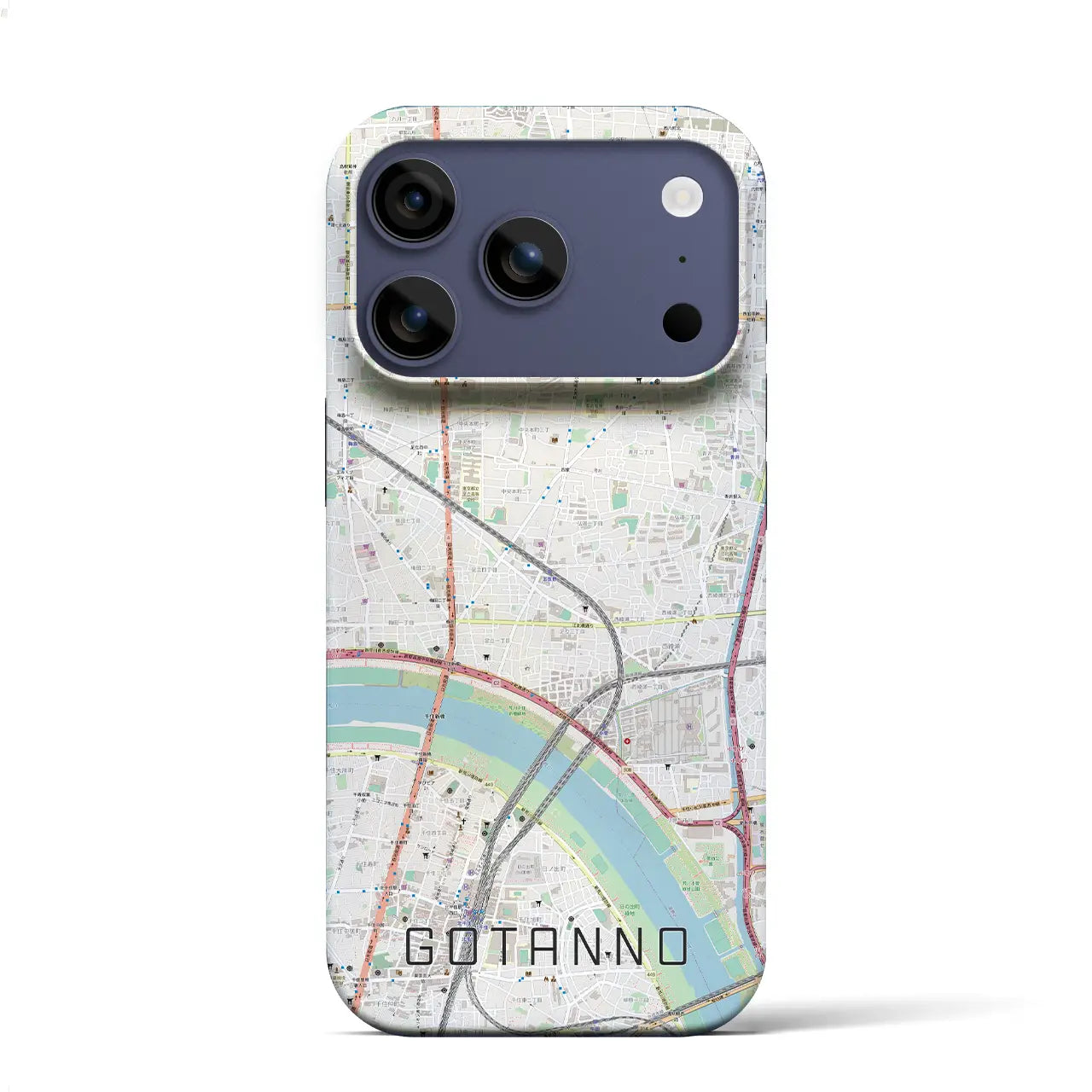 【五反野（東京都）】地図柄iPhoneケース（バックカバータイプ）ナチュラル・iPhone 17 Pro Max 用