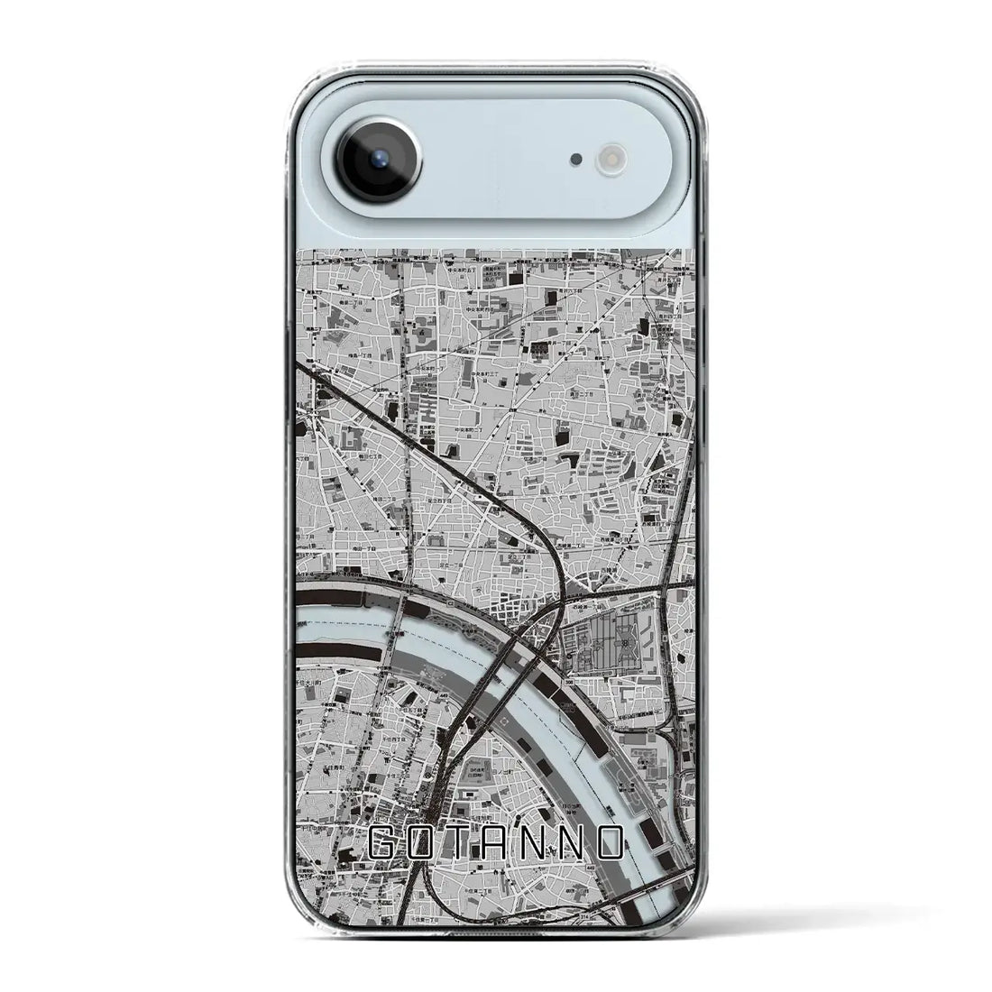 【五反野(東京都)】地図柄iPhoneケース(クリアタイプ)モノトーン・iPhone 17 Pro Max 用