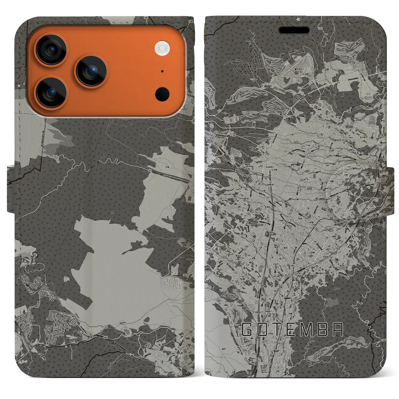 【御殿場（静岡県）】地図柄iPhoneケース（手帳タイプ）