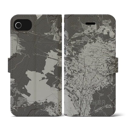 【御殿場（静岡県）】地図柄iPhoneケース（手帳タイプ）モノトーン・iPhone SE（第3 / 第2世代） / 8 / 7 / 6s / 6 用