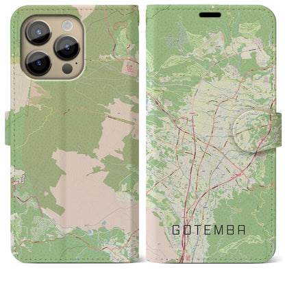 【御殿場（静岡県）】地図柄iPhoneケース（手帳タイプ）ナチュラル・iPhone 14 Pro Max 用