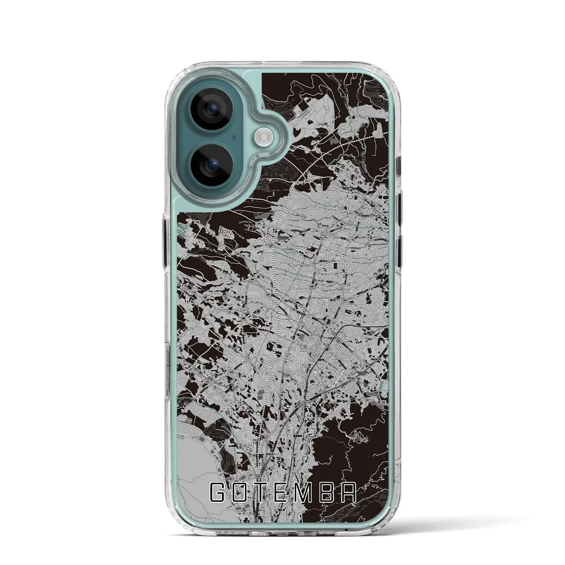 【御殿場(静岡県)】地図柄iPhoneケース(MagSafeタイプ)モノトーン・iPhone 16 Pro 用