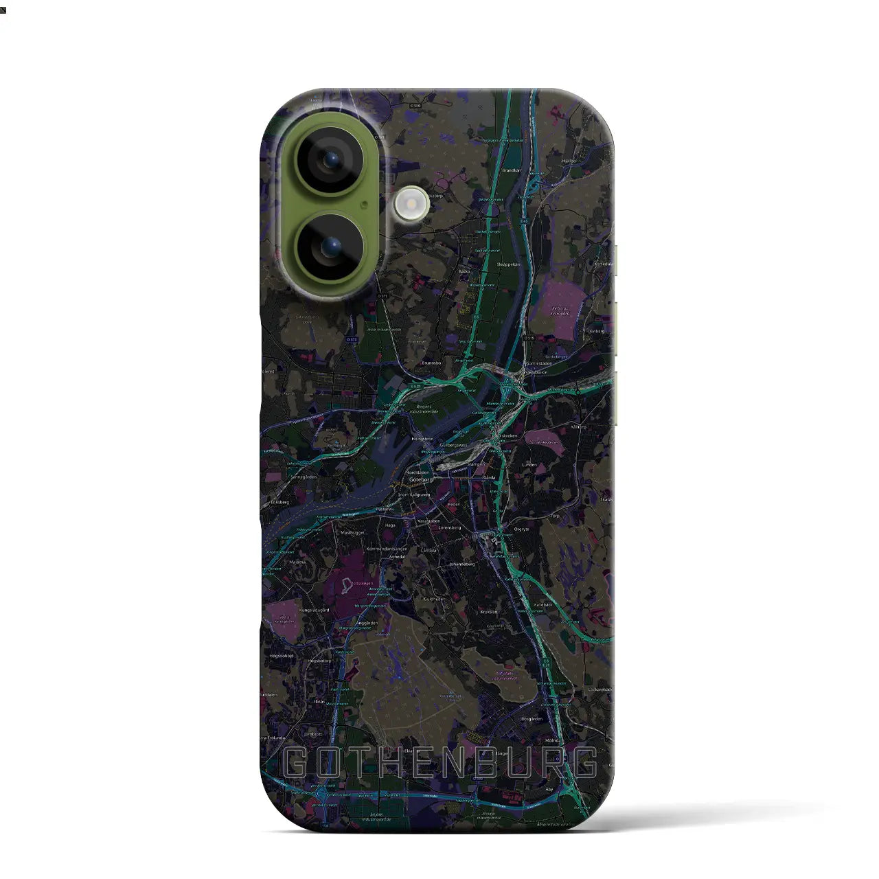 【ヨーテボリ（スウェーデン）】地図柄iPhoneケース（バックカバータイプ）