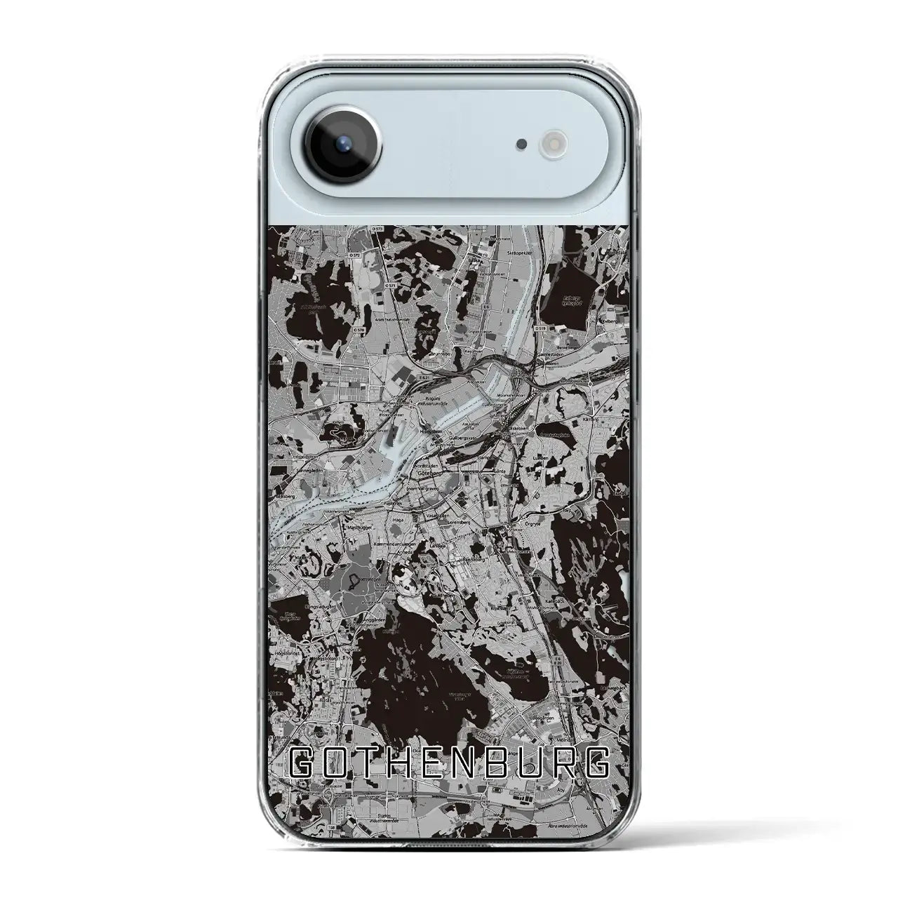 【ヨーテボリ（スウェーデン）】地図柄iPhoneケース（クリアタイプ）