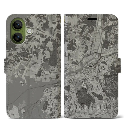 【ヨーテボリ（スウェーデン）】地図柄iPhoneケース（手帳タイプ）