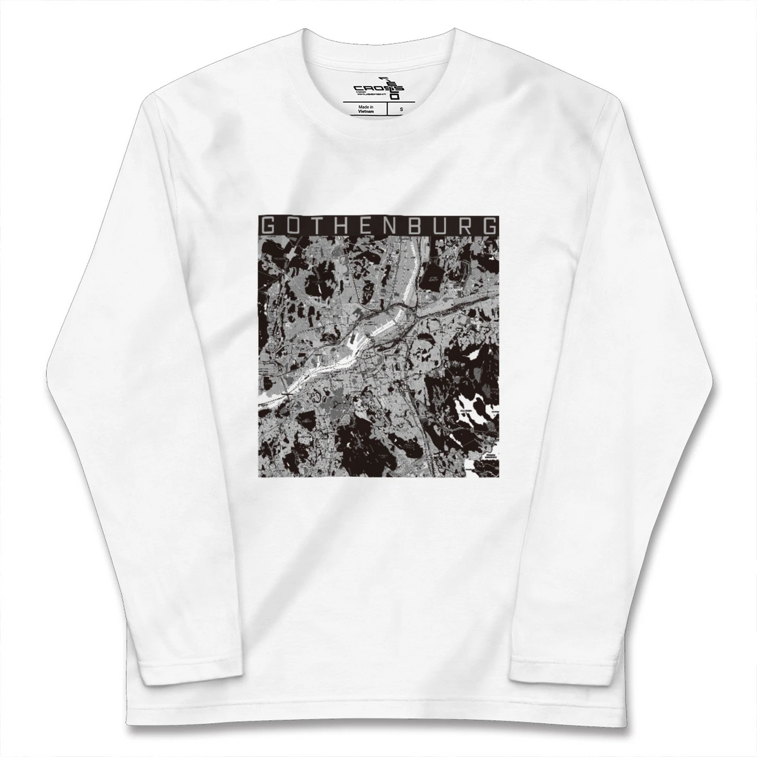 【ヨーテボリ（スウェーデン）】地図柄ロングスリーブTシャツ