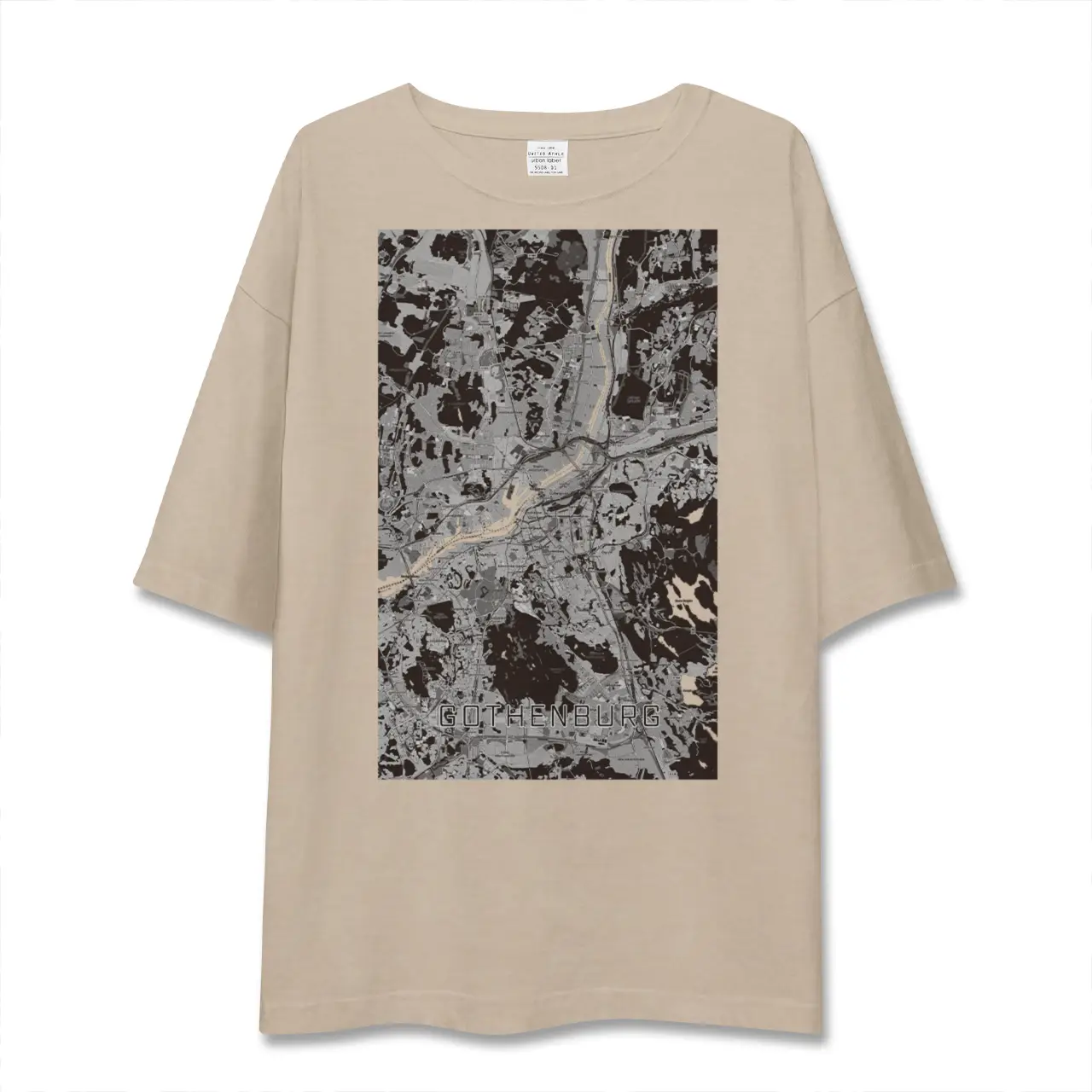 【ヨーテボリ（スウェーデン）】地図柄ビッグシルエットTシャツ