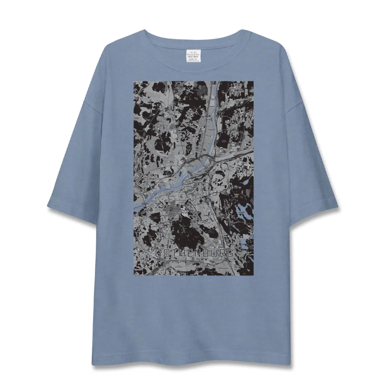 【ヨーテボリ（スウェーデン）】地図柄ビッグシルエットTシャツ