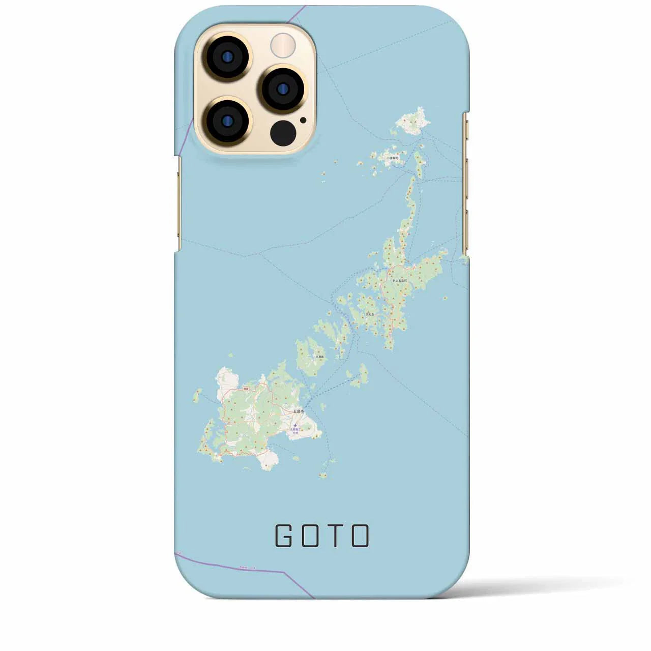 【五島（長崎県）】地図柄iPhoneケース（バックカバータイプ）