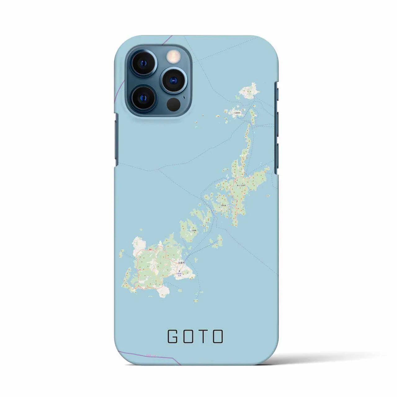 【五島（長崎県）】地図柄iPhoneケース（バックカバータイプ）