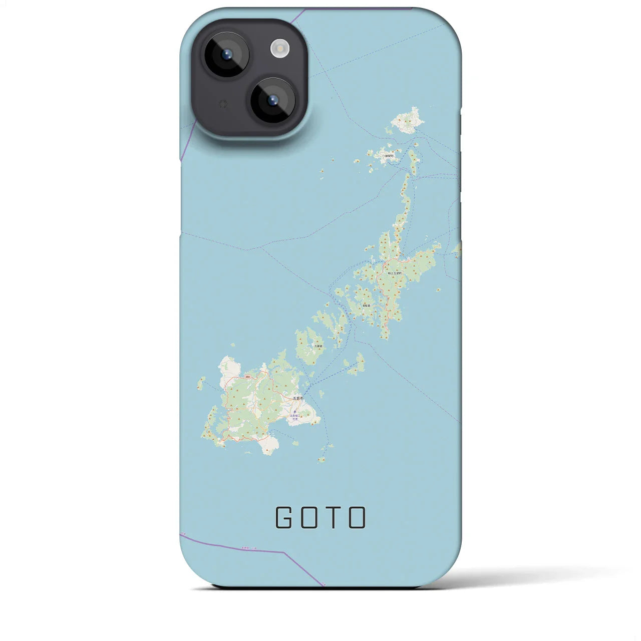 【五島（長崎県）】地図柄iPhoneケース（バックカバータイプ）