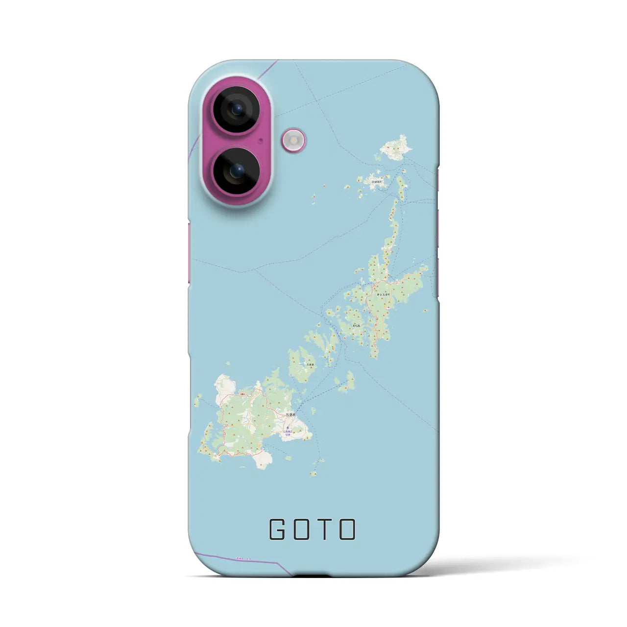 【五島（長崎県）】地図柄iPhoneケース（バックカバータイプ）