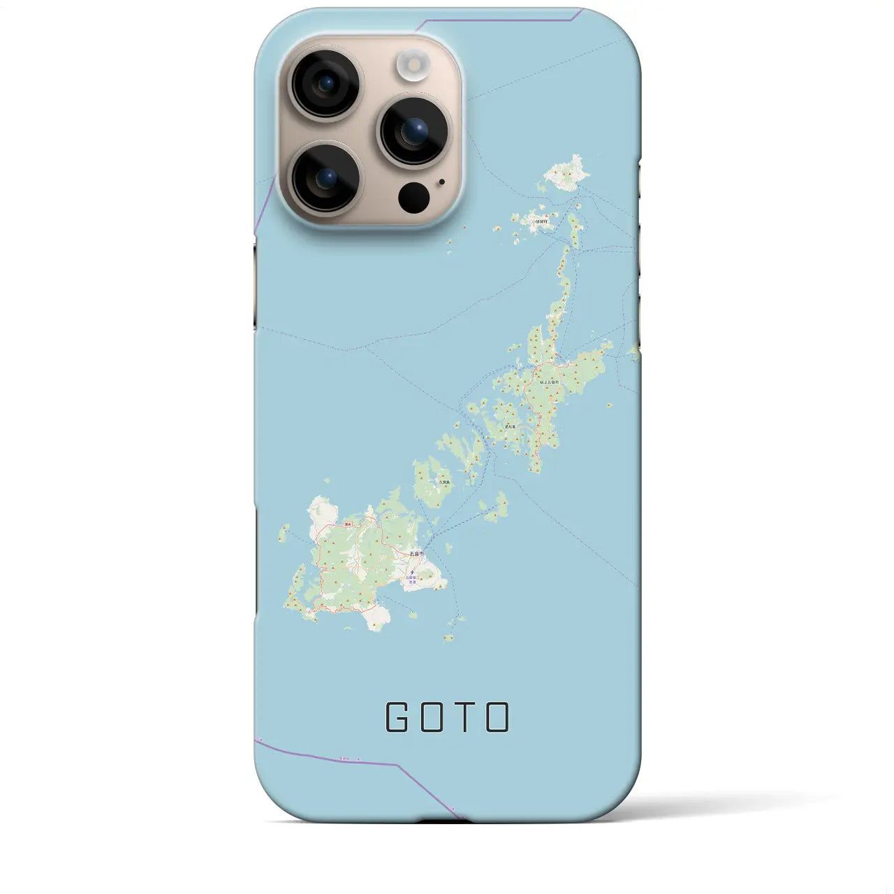 【五島（長崎県）】地図柄iPhoneケース（バックカバータイプ）