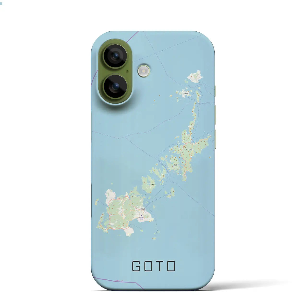 【五島（長崎県）】地図柄iPhoneケース（バックカバータイプ）ブラック・iPhone 17 Pro Max 用