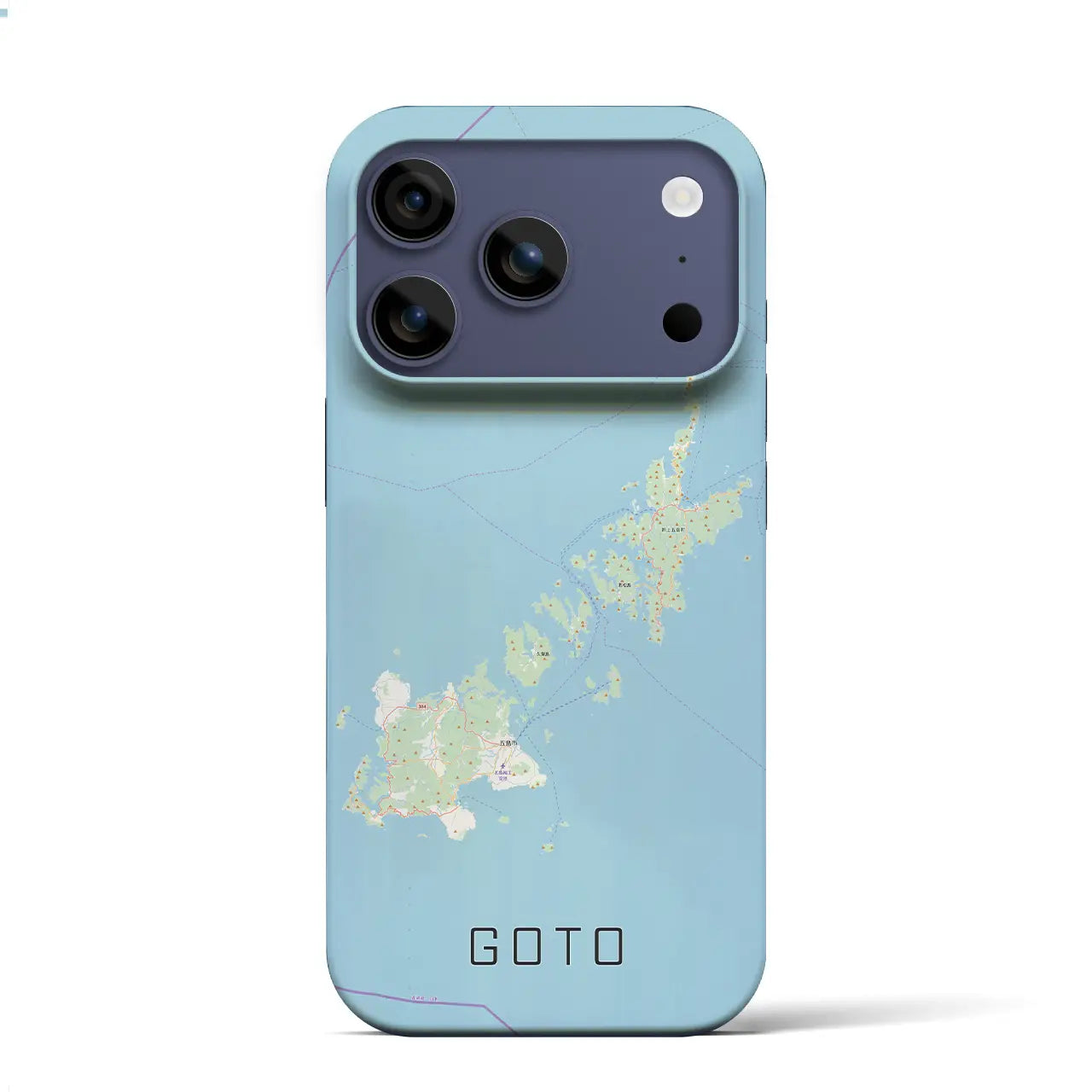 【五島（長崎県）】地図柄iPhoneケース（バックカバータイプ）