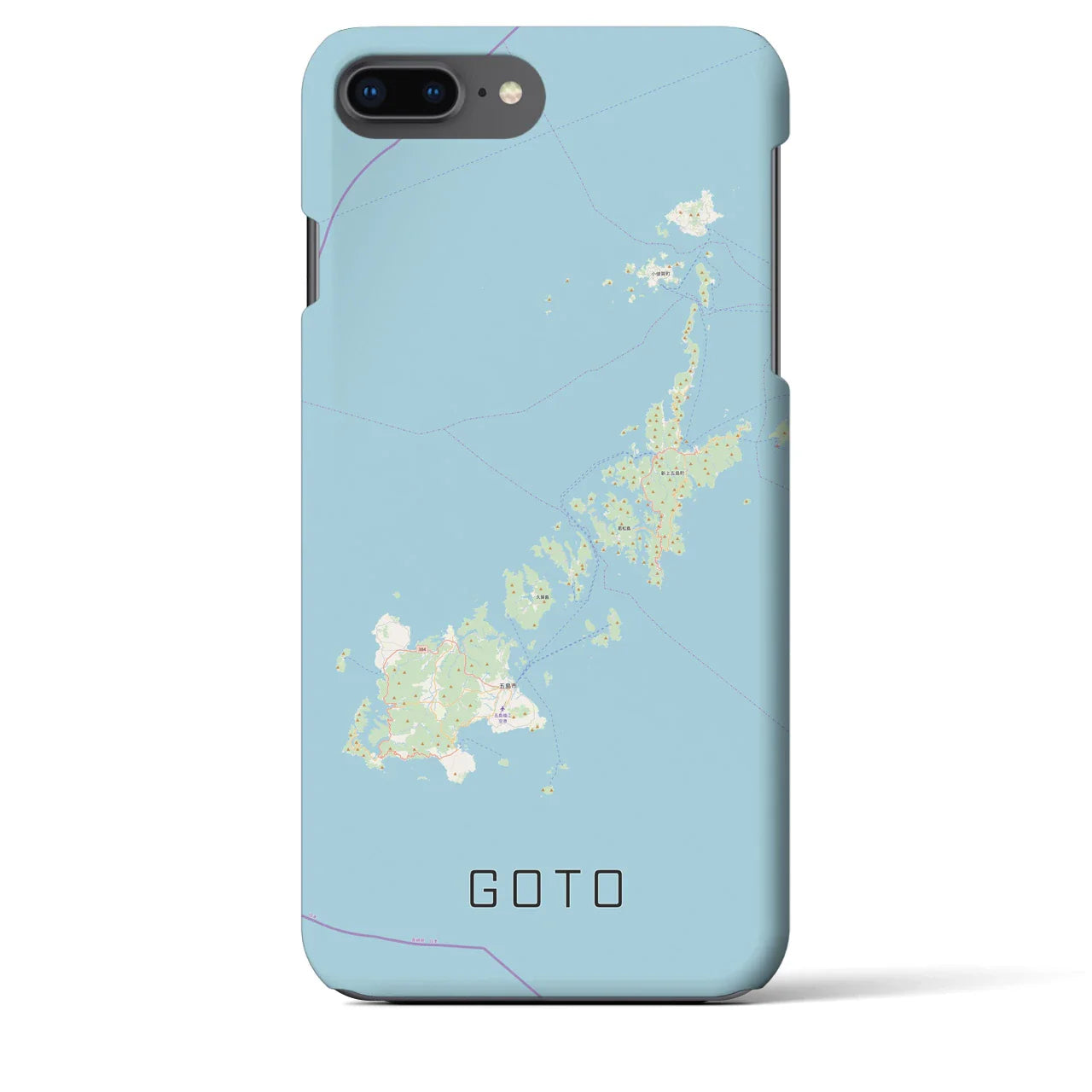 【五島（長崎県）】地図柄iPhoneケース（バックカバータイプ）