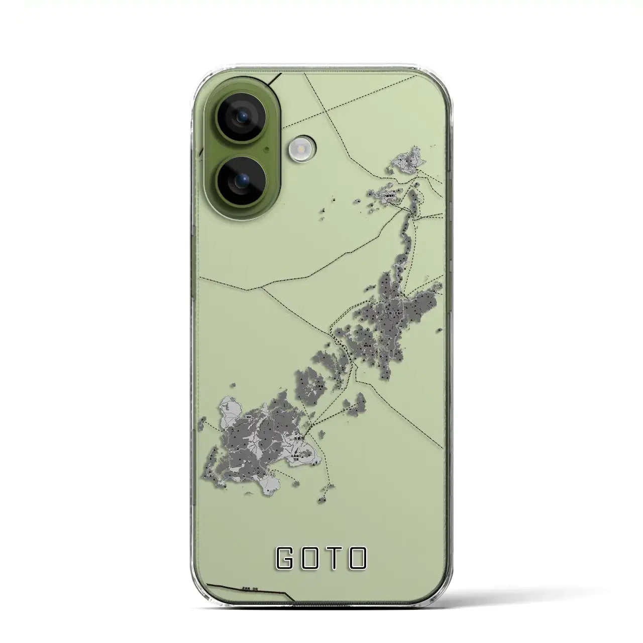 【五島（長崎県）】地図柄iPhoneケース（クリアタイプ）