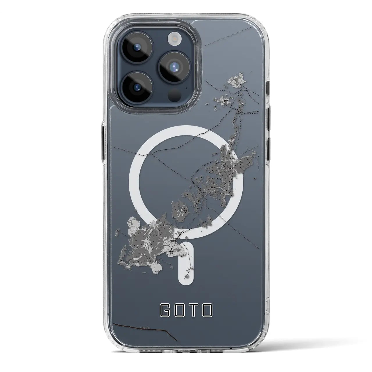 【五島（長崎県）】地図柄iPhoneケース（MagSafeタイプ）