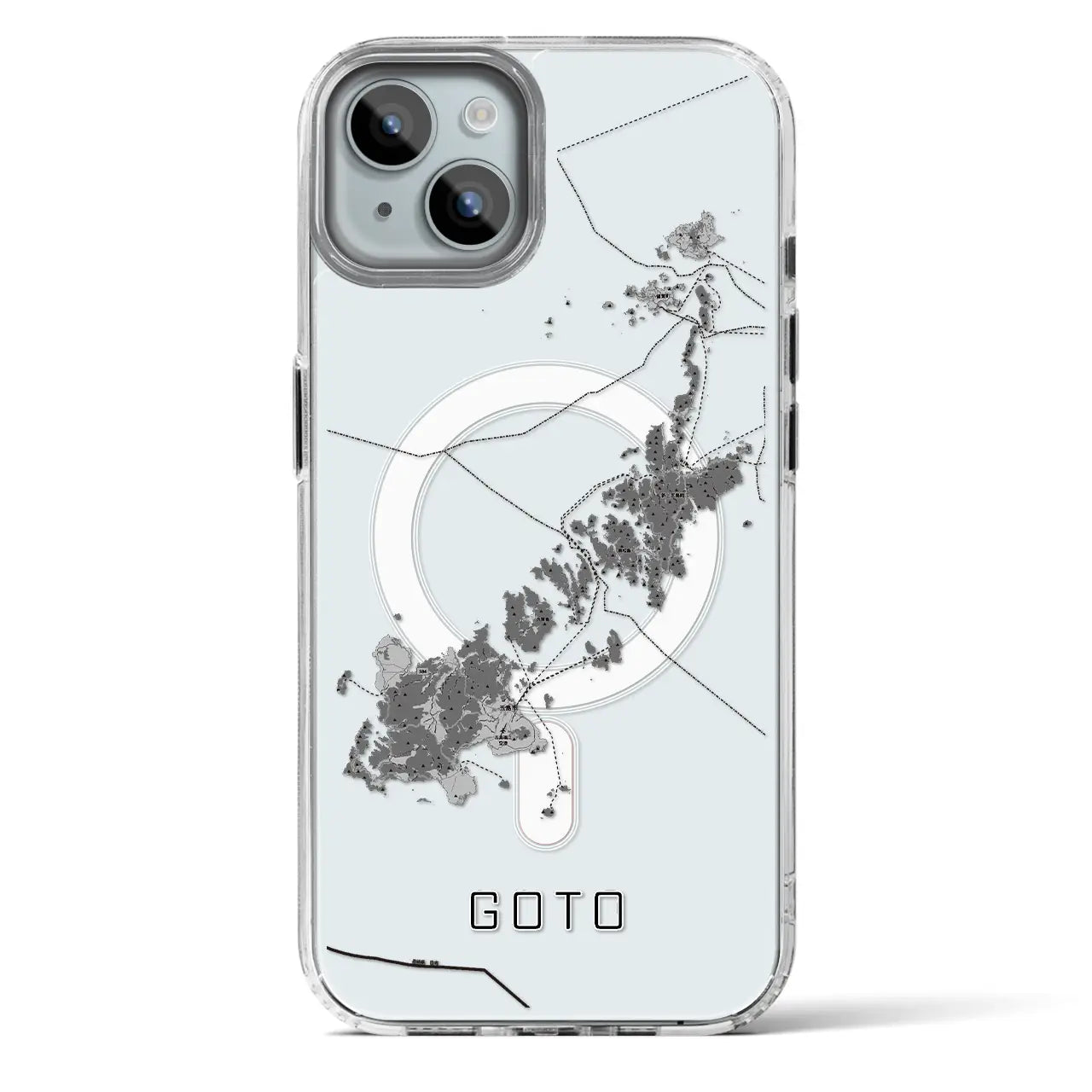 【五島（長崎県）】地図柄iPhoneケース（MagSafeタイプ）