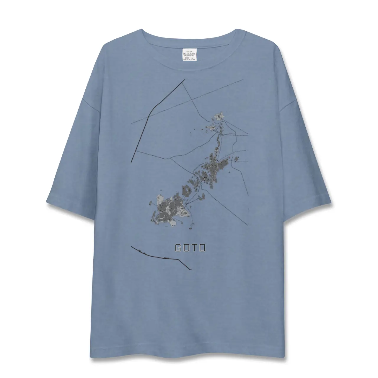 【五島（長崎県）】地図柄ビッグシルエットTシャツ