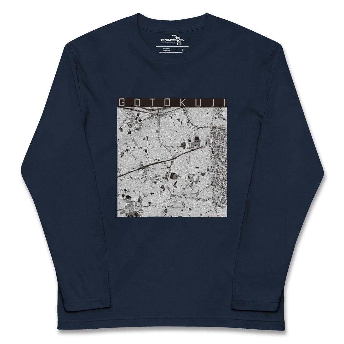 【豪徳寺(東京都)】地図柄ロングスリーブTシャツ