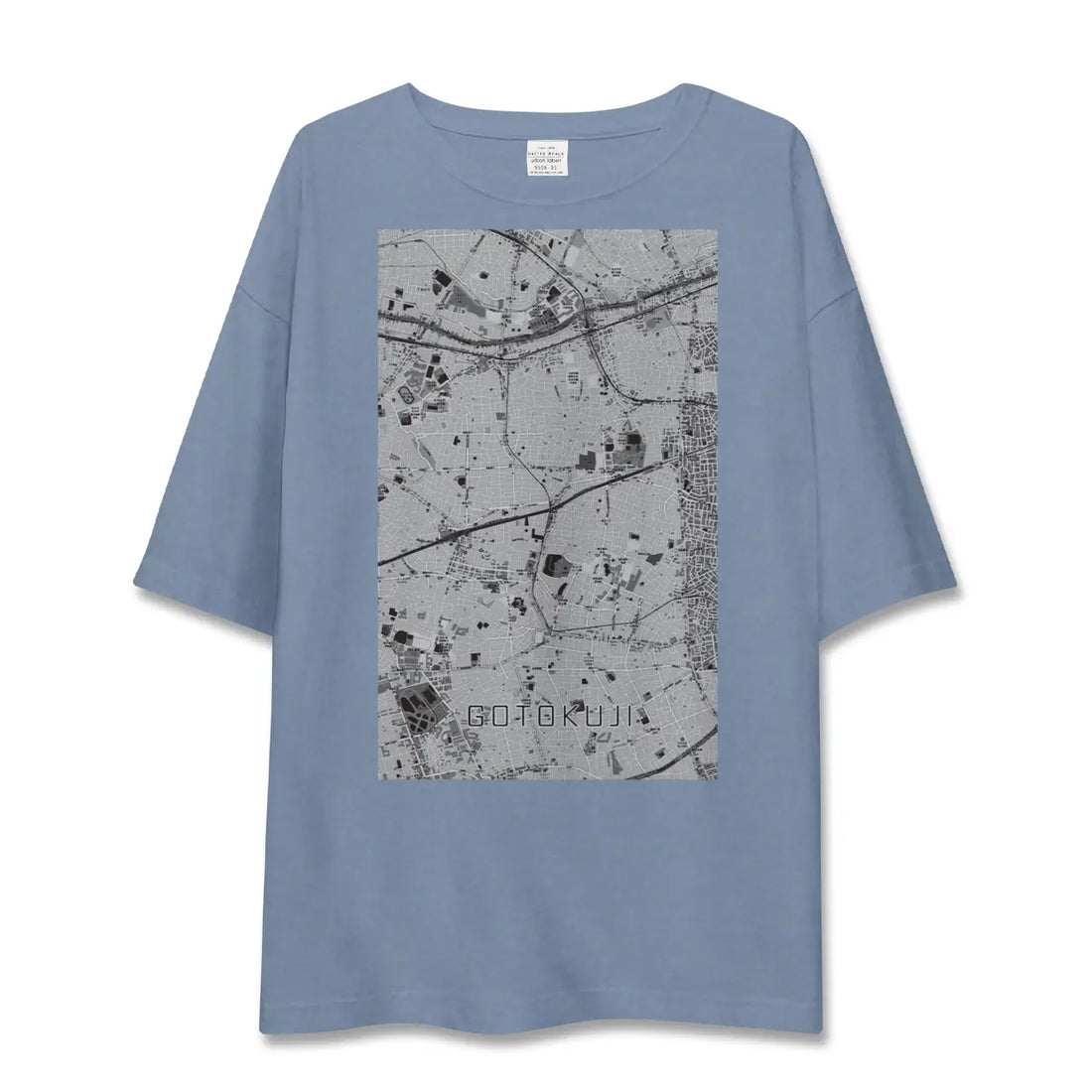 【豪徳寺（東京都）】地図柄ビッグシルエットTシャツ