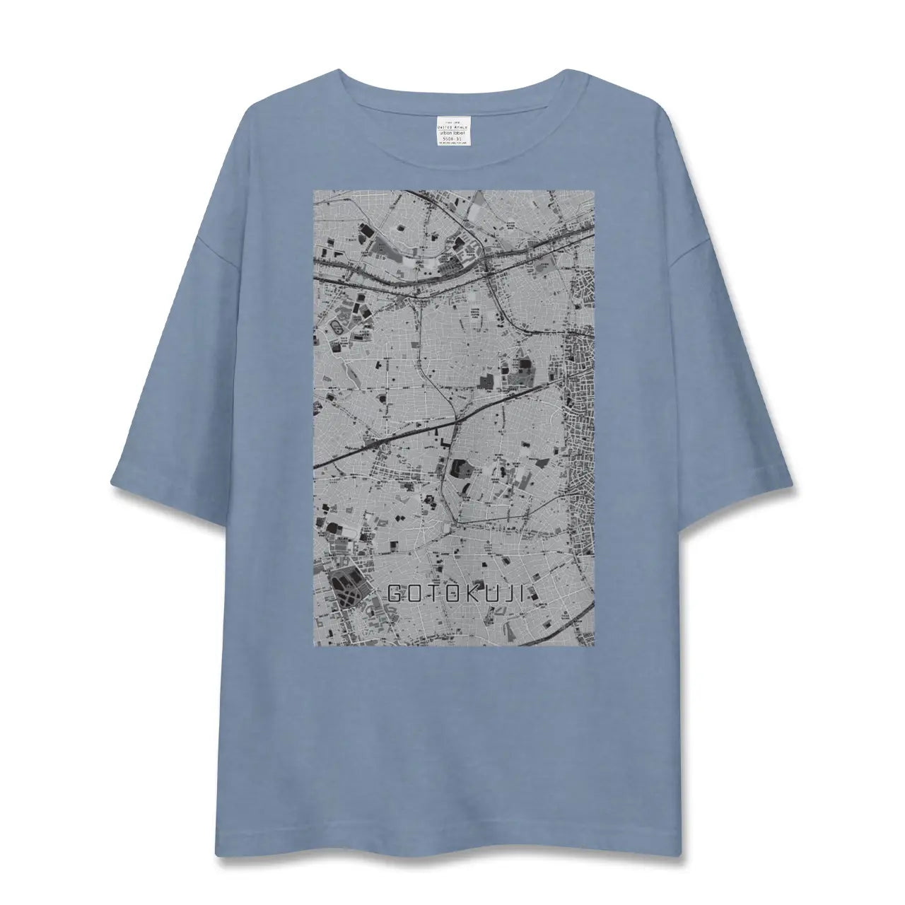 【豪徳寺（東京都）】地図柄ビッグシルエットTシャツ