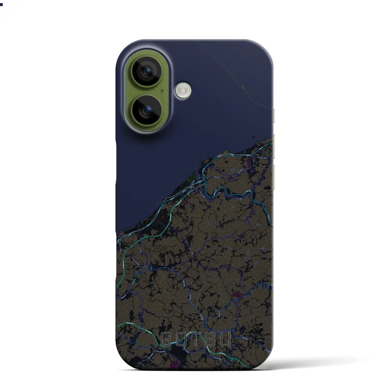 【江津（島根県）】地図柄iPhoneケース（バックカバータイプ）