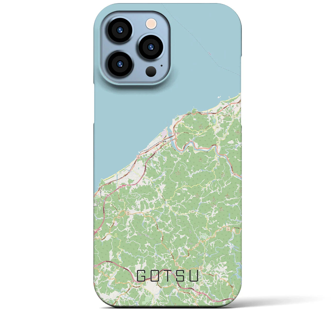 【江津（島根県）】地図柄iPhoneケース（バックカバータイプ）