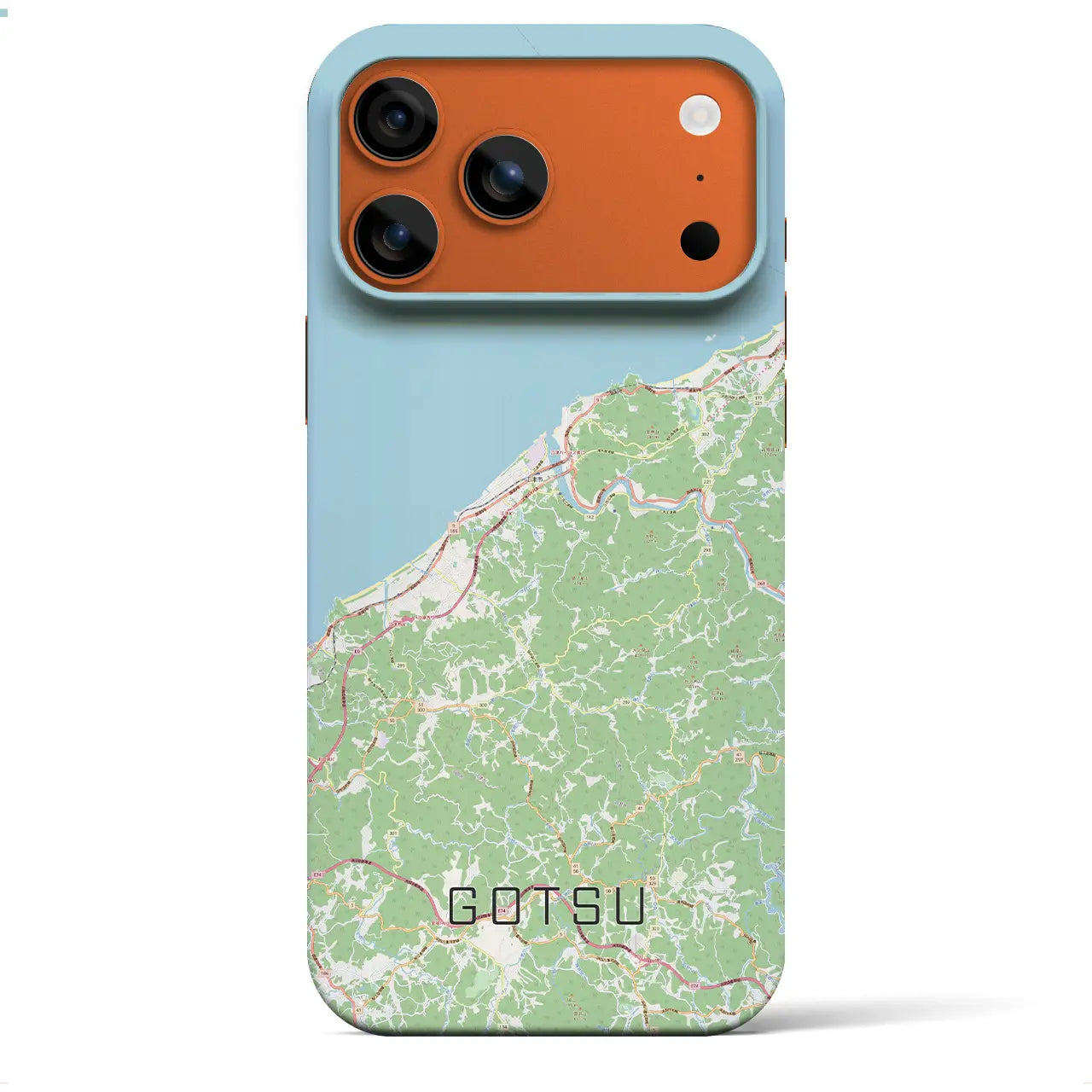 【江津（島根県）】地図柄iPhoneケース（バックカバータイプ）ブラック・iPhone 17 Pro Max 用