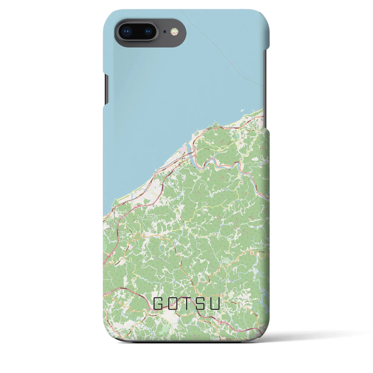 【江津（島根県）】地図柄iPhoneケース（バックカバータイプ）