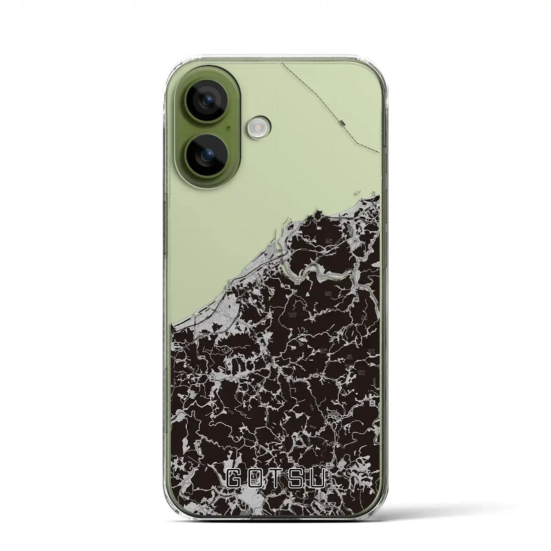 【江津（島根県）】地図柄iPhoneケース（クリアタイプ）モノトーン・iPhone 17 Pro Max 用