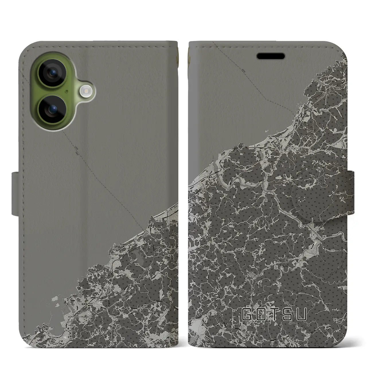 【江津（島根県）】地図柄iPhoneケース（手帳タイプ）