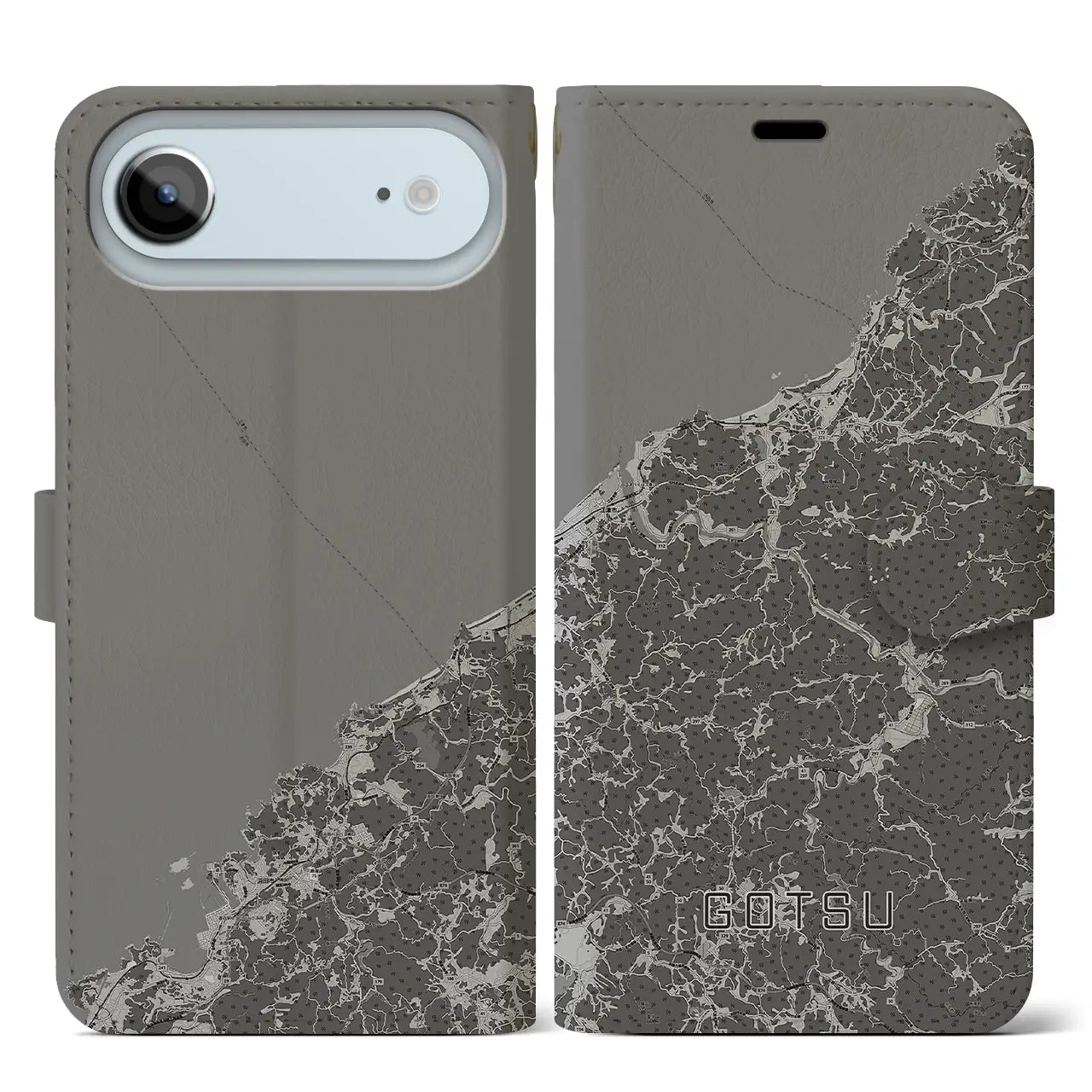 【江津（島根県）】地図柄iPhoneケース（手帳タイプ）