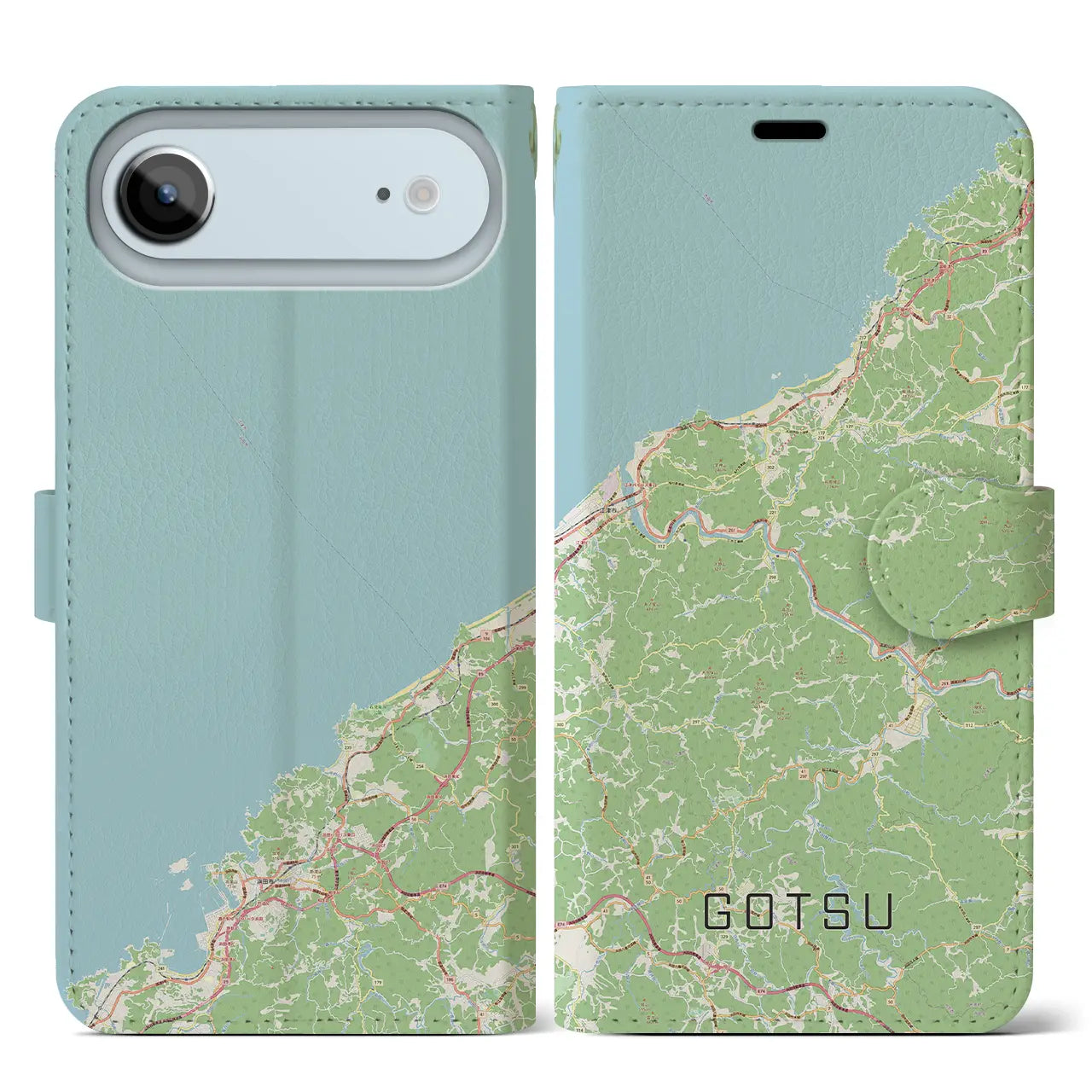 【江津（島根県）】地図柄iPhoneケース（手帳タイプ）