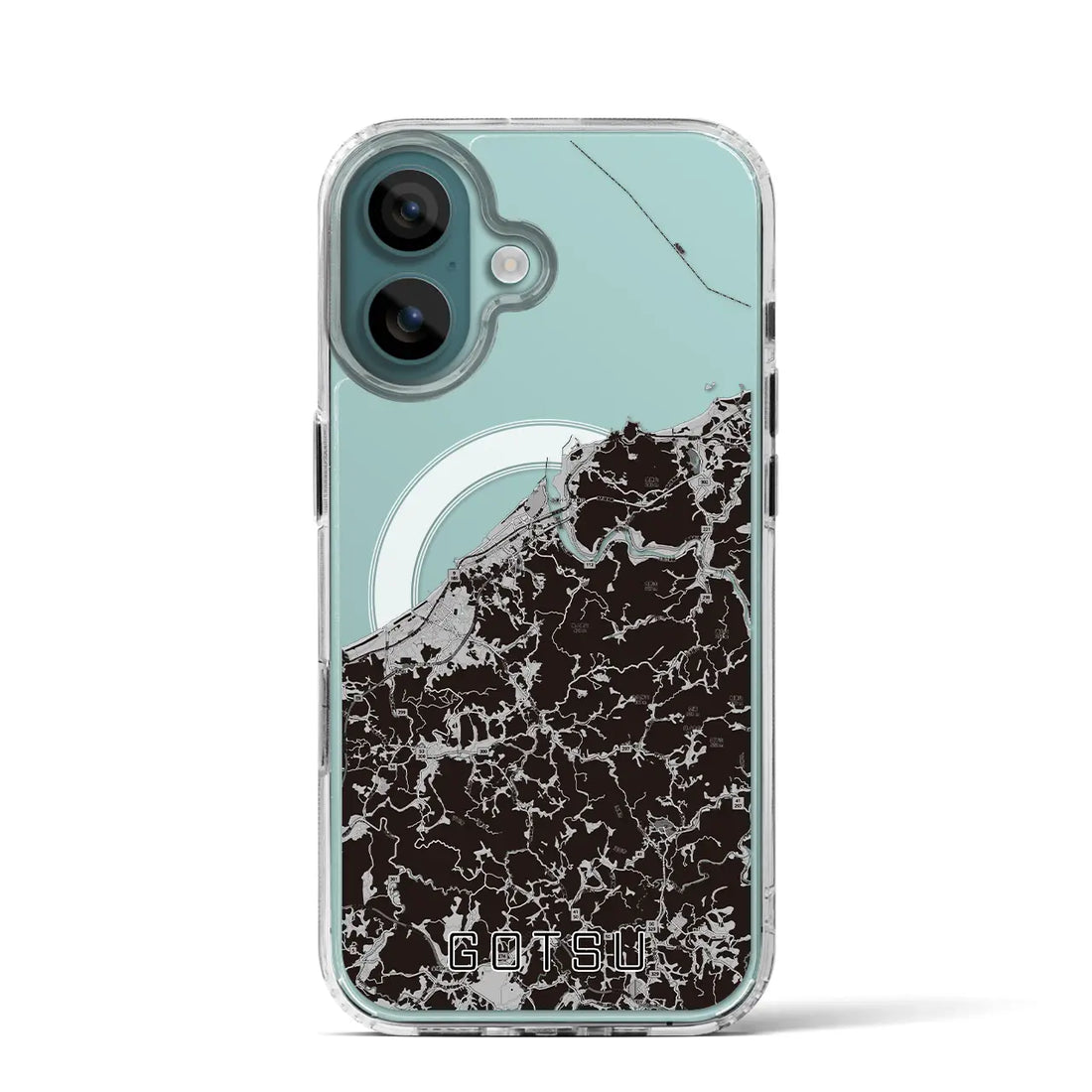 【江津（島根県）】地図柄iPhoneケース（MagSafeタイプ）モノトーン・iPhone 16 Pro 用
