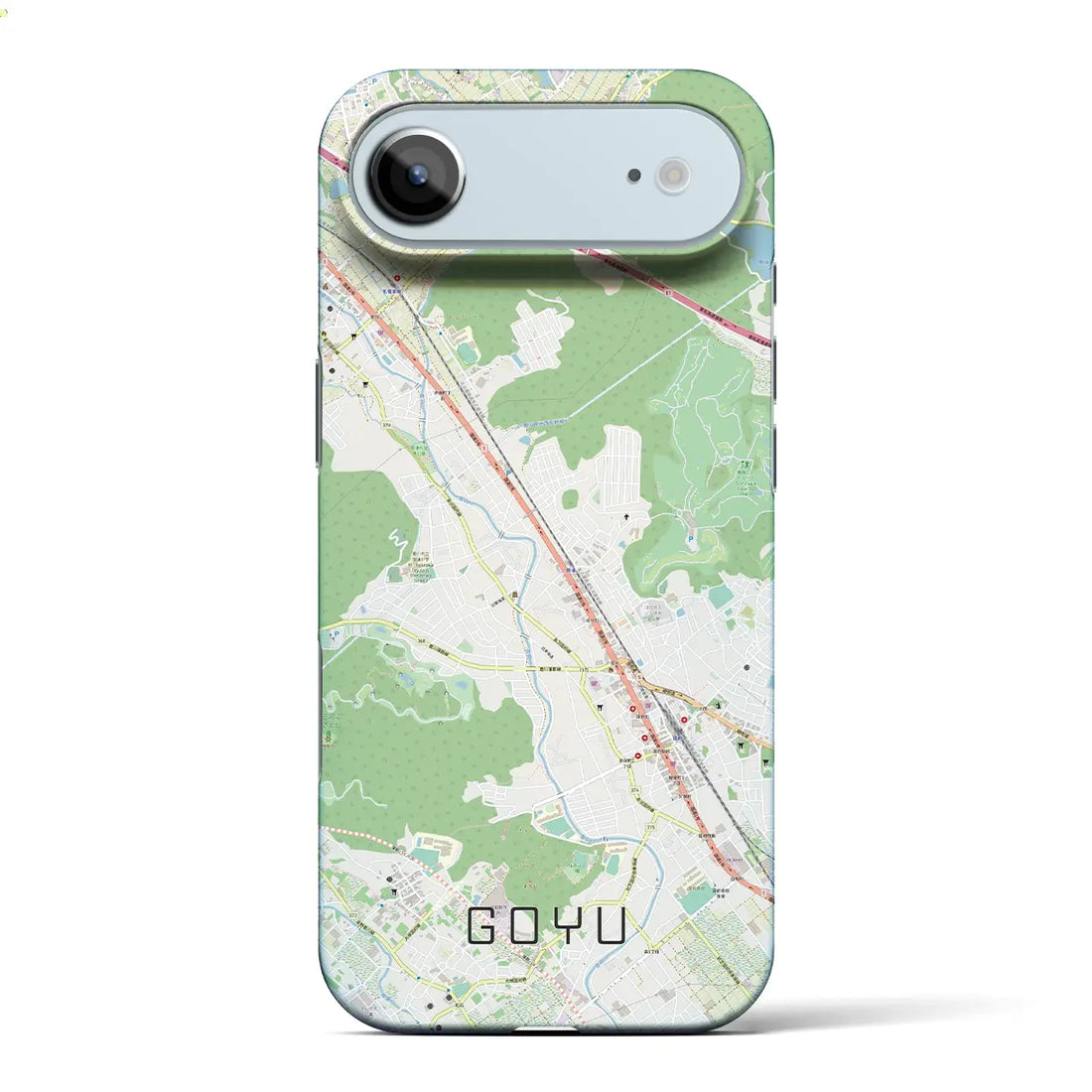 【御油（愛知県）】地図柄iPhoneケース（バックカバータイプ）ナチュラル・iPhone 17 Pro Max 用