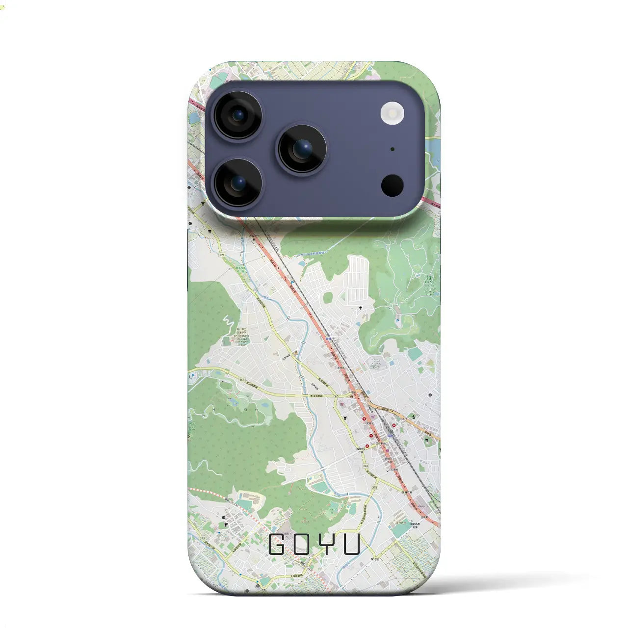 【御油（愛知県）】地図柄iPhoneケース（バックカバータイプ）