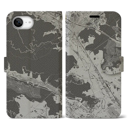 【御油（愛知県）】地図柄iPhoneケース（手帳タイプ）