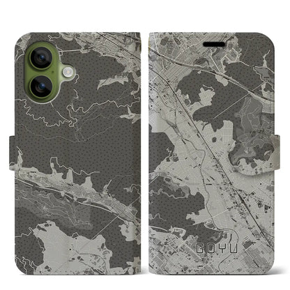 【御油（愛知県）】地図柄iPhoneケース（手帳タイプ）