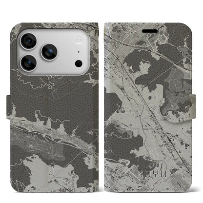 【御油（愛知県）】地図柄iPhoneケース（手帳タイプ）