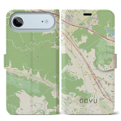 【御油（愛知県）】地図柄iPhoneケース（手帳タイプ）